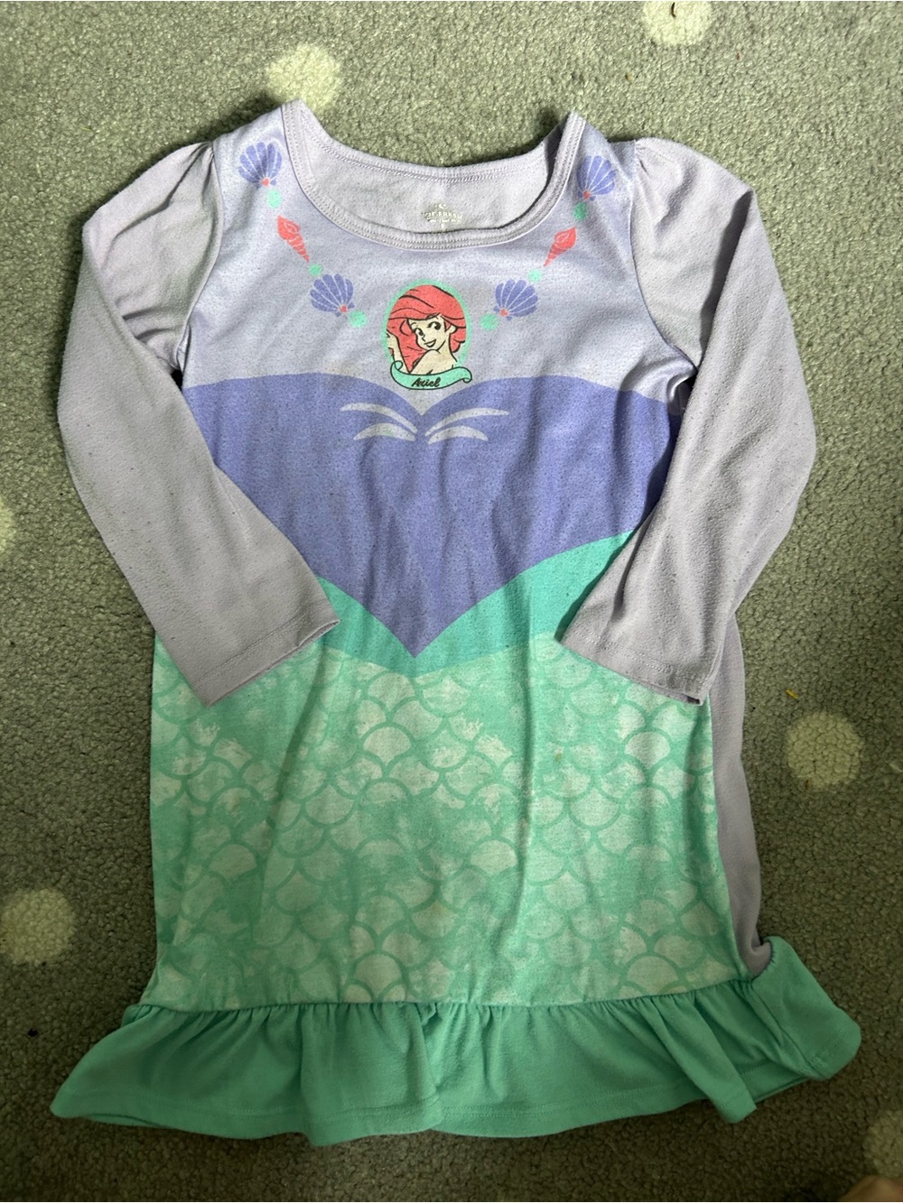 Joe Fresh Lavender & Mint Green Ariel-Print Girls' Nightgown